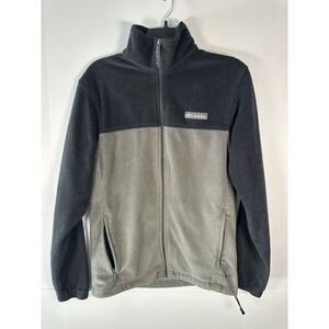 Columbia Men's Grey & Black Full Zip Fleece Jacket Size Small